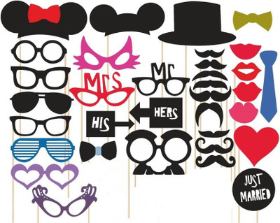 

Kala Decorators Set Of 36 Multicolor Wedding,Birthday,Bachelorette Party props,Photo booth props,Bride to be props For Wedding,Party,Birthday Photo Booth Board(Graduation, Birthday, Wedding, Party, Bachelorette)