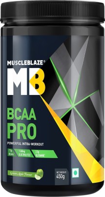 

MuscleBlaze BCAA PRO, Intra-Workout Formula for Muscle Recovery BCAA(450 g, Green Apple)