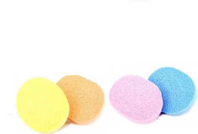 

deziine 4 PCS Face Cleaning Sponges Cosmetic Powder Puff Makes Sponge Soft Makeup Foundation Blender Make-up