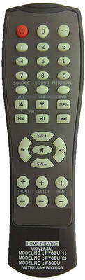 

LipiWorld F700U / F300U System Universal with USB Remote Control Compatible for F & D Home Theater Remote Controller(Black)