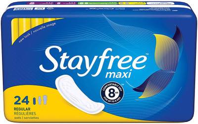 

Stayfree Regular Maxi Pads Heavy Protection 24 ct Sanitary Pad(Pack of 24)