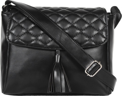 

Anekaant Women Formal Black PU Sling Bag
