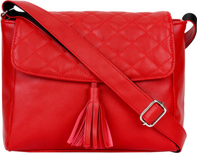

Anekaant Women Casual Red PU Sling Bag