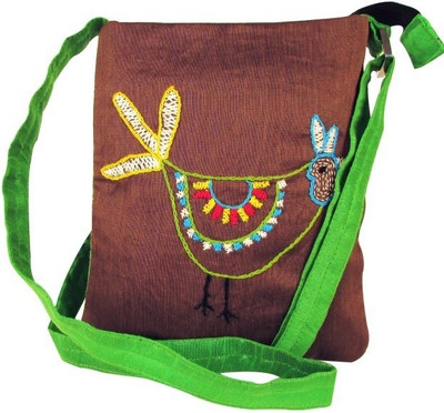 

Indha Craft Women Casual Green Polyester Sling Bag