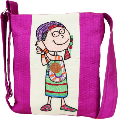 

Indha Craft Girls Formal Pink Polyester Sling Bag