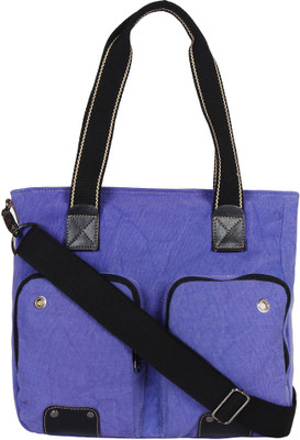 

Anekaant Women Casual Purple, Black Canvas Shoulder Bag, Black;purple