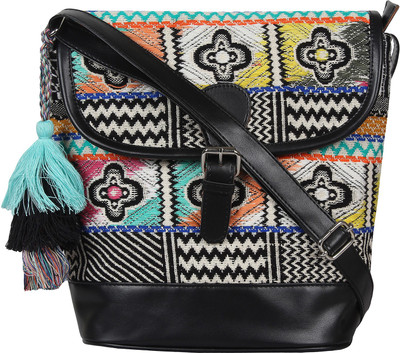 

Anekaant Women Casual Multicolor Cotton Shoulder Bag