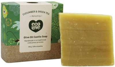 

ecoLove Olive Oil Castile Bar Soap Refreshing Cucumber & Green Tea(108 g)