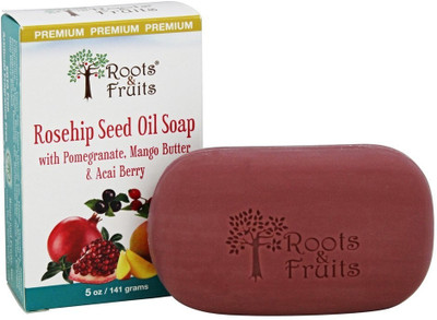 

Roots & Fruits Rosehip Seed Oil Soap With Pomegranate, Mango Butter Acai(142 g)