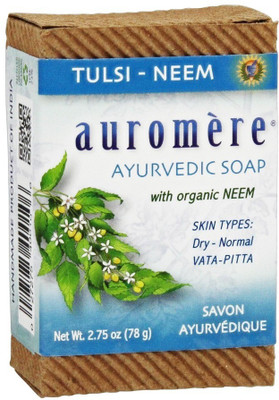 

Auromere Ayurvedic Bar Soap With Organic Neem Tulsi-Neem(78 g)