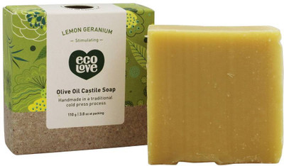 

ecoLove Olive Oil Castile Bar Soap Stimulating Lemon Geranium(108 g)
