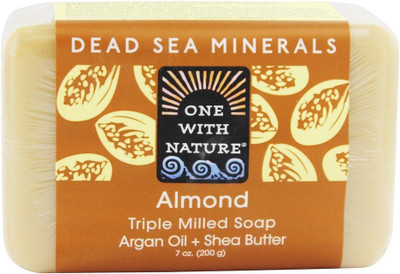 

One With Nature Dead Sea Mineral Bar Soap Mild Exfoliating Almond(198 g)