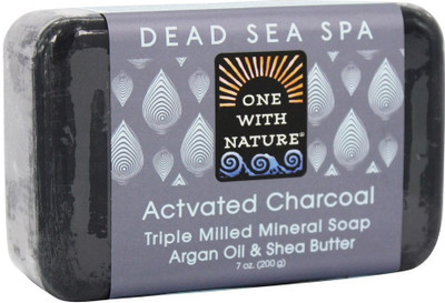 

One With Nature Activated Charcoal Triple Milled Mineral Soap Argan Oil & Shea(198 g)