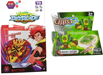 

Beyblade Burst System Xeno Xcalibur and Rocky Golem Combo Pack(Multicolor, Red)