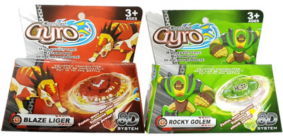 

Beyblade Burst 8D System Blaze Liger and Rocky Golem Combat Gyro Combo(Multicolor)
