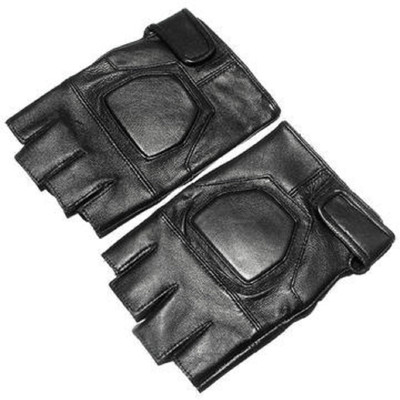 

Generic Motorcycle Riding Sports Half Finger Gloves Cycling Gloves (Free Size, Black)