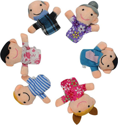 

Deals India family finger puppet mama, papa ,grandma ,grandpa ,sis , brother(Set of 6) - 15 cm(Multicolor)