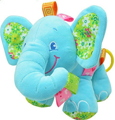 

Baby Grow Baby Toys Music Pull Rattles Multifunctional Elephant Kids Bell Ring Paper Car Bed Hanging Strollers Toys (Blue Elephant -1) - 15 cm(Blue)