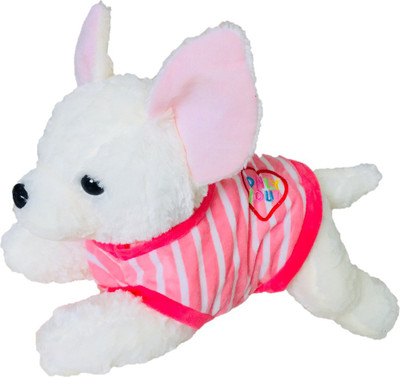 

CREATIVEVILLA CUTE PINK LAZY SLEEPING TSHIRT DOG STUFFED PLUSH SOFT TOY - 34 cm(Black)