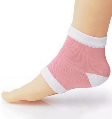 

AlexVyan Pink Silicone Gel Heel Socks With Spa Botanical Gel Pad 1 Pair for Dry Hard Foot Cracked Heels Repair,Foot Treatment , Heel Protector, Dead Skin Remover, Heel Pain Relief Open Toe Silicon Foot Care For Men Boy Male Women Girl Ladies Heel Support