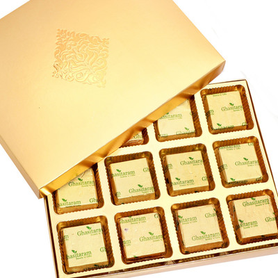 

Ghasitaram Gifts Golden 12 pcs Mewa Bites Box(240 g, Box)
