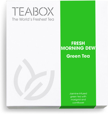 

Teabox 100% Natural Cornflower & Marigold Morning Dew Jasmine Tea Blend(16 Sachets, Box)