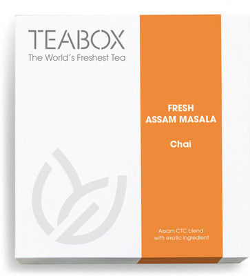 

Teabox Assam Masala Chai with 100% Natural Ingredients Cinnamon, Black Pepper, Cardamom, Cloves, Ginger Tea Blend(16 Sachets, Box)