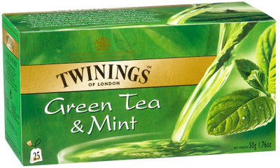 

Twinings Green Tea & Mint, 25 Tea Bags (Imported) Mint Green Tea Bags Box(50 g)