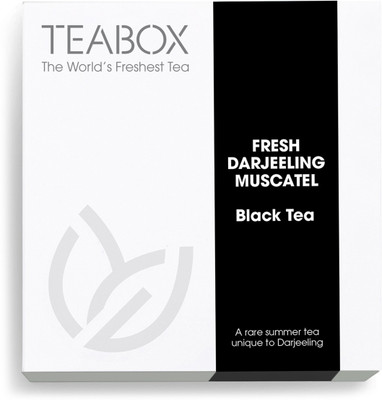 Teabox 100% Natural Plum and Grape essence Darjeeling Muscatel Black Tea(16 Sachets, Box)