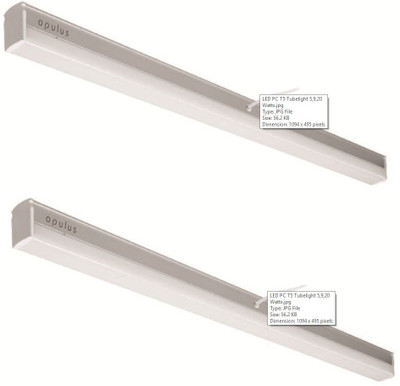 Opulus OPBPT5A20W65_2 Straight Linear LED Tube Light(White, Pack of 2)