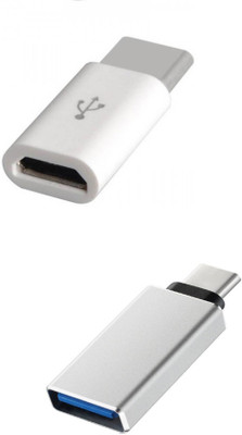 

OLECTRA Prime Series combo of Type C OTG Adapter & Type C Charging Adpter USB Adapter(White)