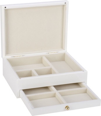 

Cerasus White Designer Jewelry Box Jewelry Organizer Vanity Box(White)