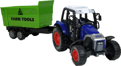 

Jack Royal Die-Cast Farm Tractor with trolly (Small Size) Color may vary(Blue)