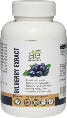 

Ae Naturals Pure Bilberry Exract Capsules For Eye Health 90 Caps(90 No)