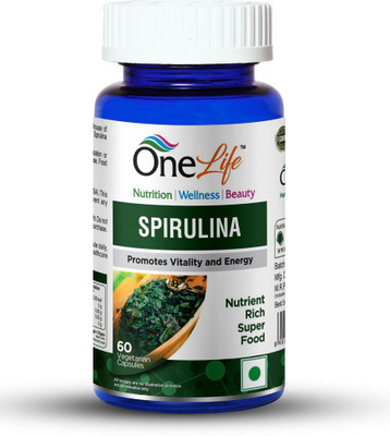

OneLife Spirulina for Cholesterol (Capsules) Vitamin B12(450 mg)