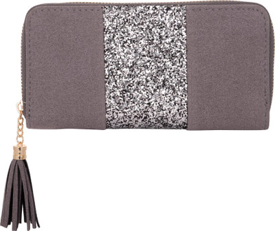 

KRIO DESIGNS Women Casual Brown Artificial Leather Wallet(14 Card Slots), Grey