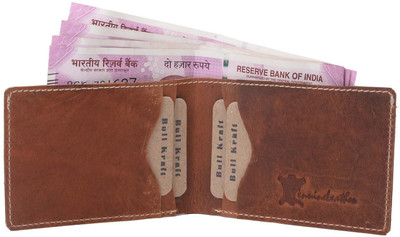 

Bull Kraft Men Tan Genuine Leather Wallet(4 Card Slots)