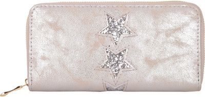 

KRIO DESIGNS Women Silver Artificial Leather Wallet(14 Card Slots)