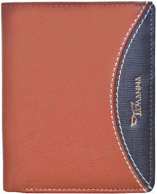 Tamanna Men Tan, Black Genuine Leather Wallet(9 Card Slots), Black-2;tan-1