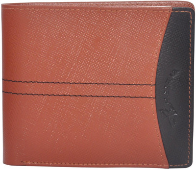 

Tamanna Men Tan, Black Genuine Leather Wallet(8 Card Slots), Black;tan