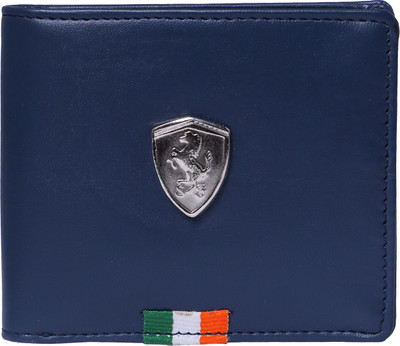 

Vintage Men Blue Artificial Leather Wallet