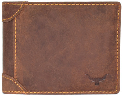 

CADROHIDES Men Casual Brown Genuine Leather Wallet(8 Card Slots)