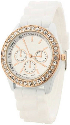 

Glamexy new white Butterfly girls watch original Stylish new look Watch - For Girls