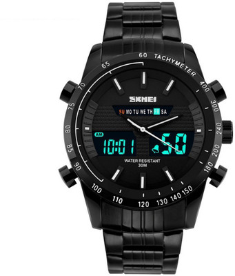 

Skmei Dual Display Waterproof Stainless Steel Watch - For Men