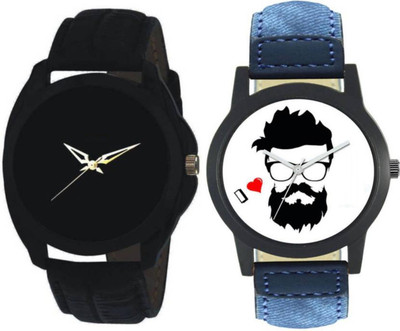 

PMAX LEATHER BLACK 423 AND BREAD BLUE NEW STYLISH FOR Watch - For Men