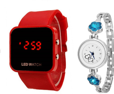

COSMIC Mermaid Blossoms bracelet wrist watch With kids Red square digital Watch - For Men