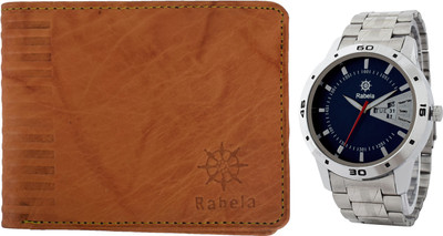 

Rabela Wallet, Analog Watch Combo(Tan)