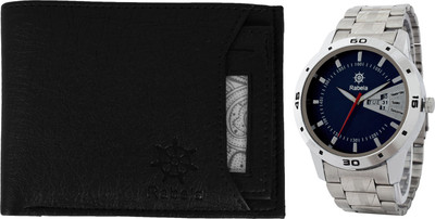 

Rabela Wallet, Analog Watch Combo(Black)