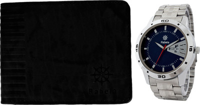 

Rabela Wallet, Analog Watch Combo(Blue)