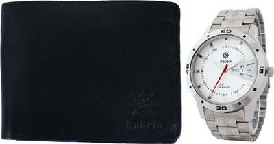 

Rabela Wallet, Analog Watch Combo(Black)